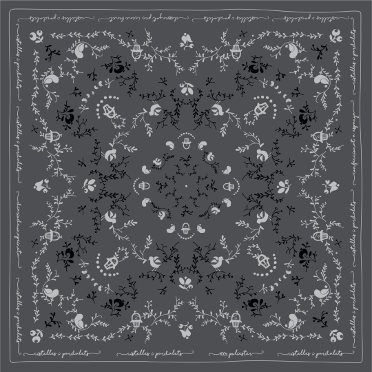 Pañuelo Gris "Cistelles i Pardalets"