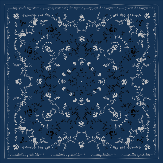 Pañuelo Marino "Cistelles i Pardalets"